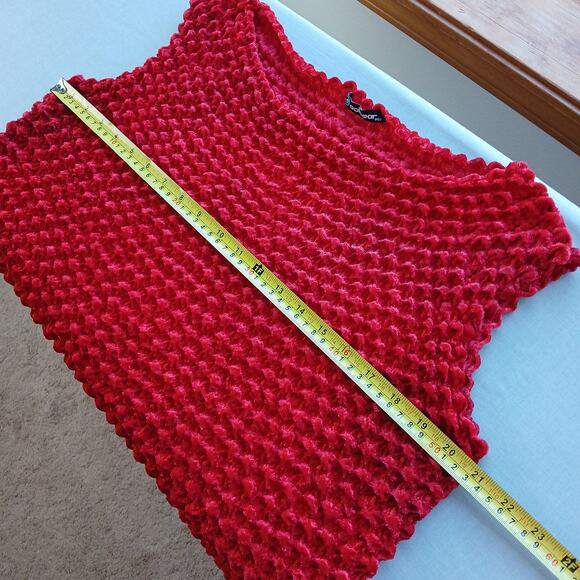 Coolwear USA Red Velvet Bubble Tank Top OSFM S M L XL 2X Y2K stretch blouse - Picture 9 of 12